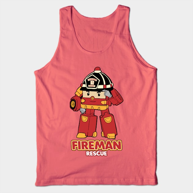 Fireman Rescue Tank Top by Baby Kids Zone